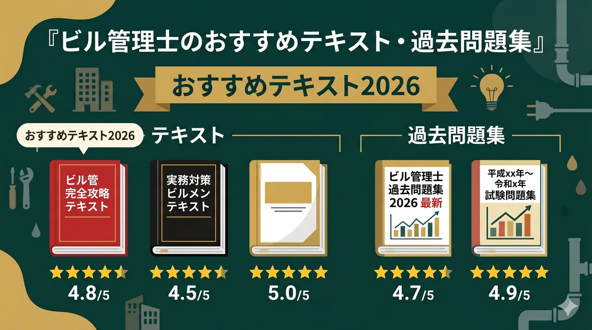ビル管理士試験おすすめテキスト・過去問題集の選び方【2026年版】