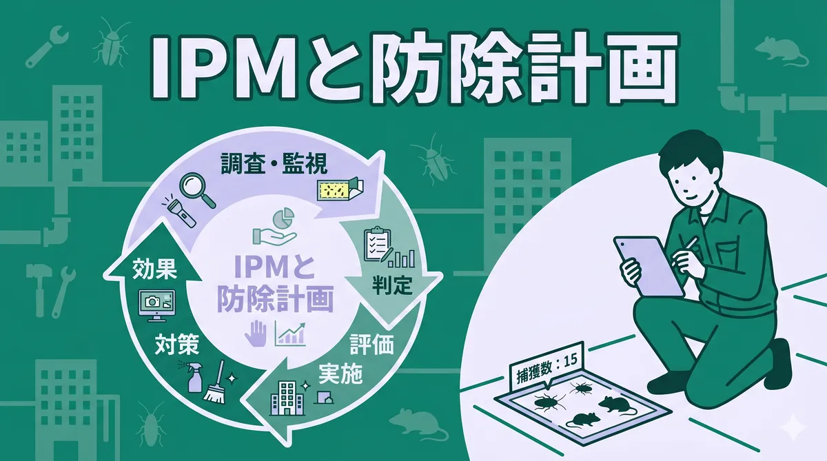 【ビル管理士・ねずみ昆虫】IPMと防除計画・調査法（総合的有害生物管理・ゴキブリ指数・防虫防鼠構造・調査法）